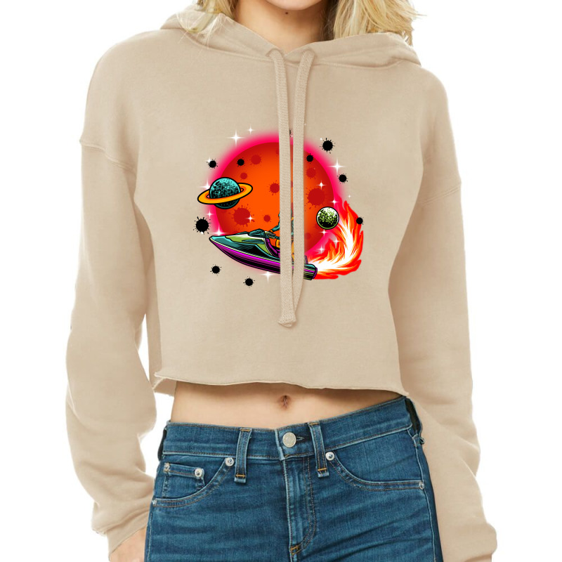 The Journey In Space Cropped Hoodie | Artistshot