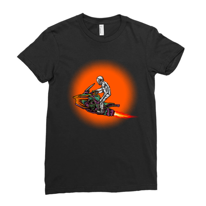 Race In Space Ladies Fitted T-shirt | Artistshot