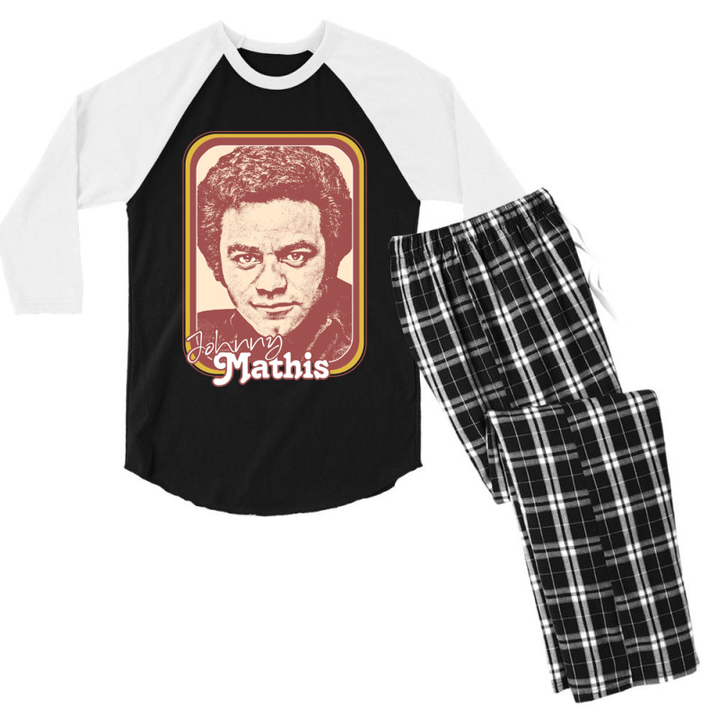 Johnny Mathis Retro Style Fan Design Gift Men's 3/4 Sleeve Pajama Set | Artistshot