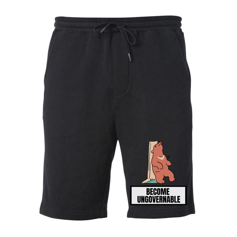 Bear Feeling Itchy Back Become Ungovernable Funny Sarcastic Quotes Fleece Short | Artistshot