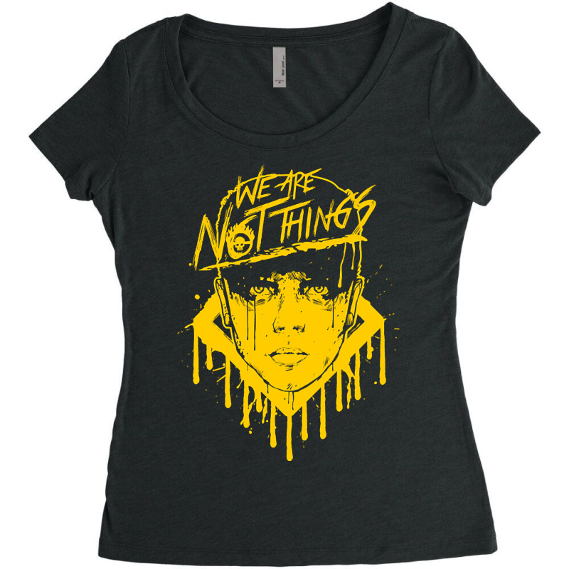 Limited Edition We Are Not Things (yellow) Women's Triblend Scoop T-shirt by Rios Arevalo | Artistshot