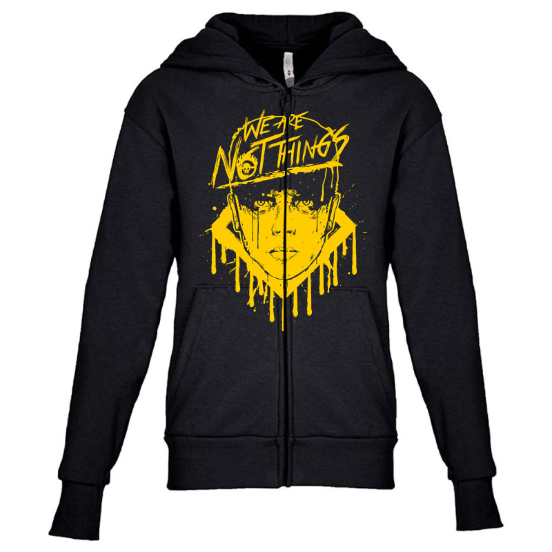 Limited Edition We Are Not Things (yellow) Youth Zipper Hoodie | Artistshot