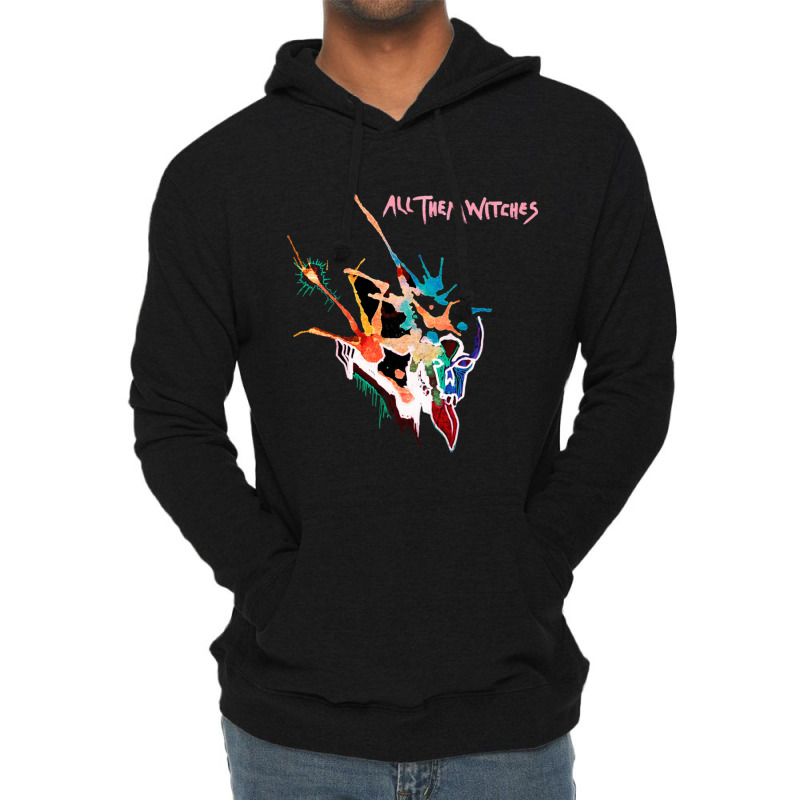 All Them Witches Atw Colorful Skull Design Lightweight Hoodie by CHRISTOPHEANDERS | Artistshot