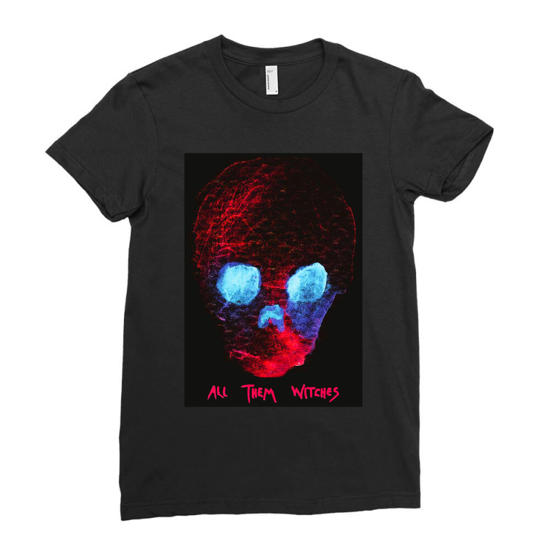 All Them Witches Atw Red Skull Ladies Fitted T-Shirt by CHRISTOPHEANDERS | Artistshot