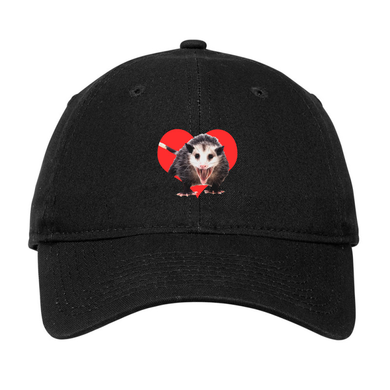 Limited Edition I Love Possums & Opossums - Red Heart Funny Possum Lov Adjustable Cap by macklinsampson | Artistshot