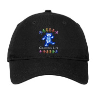 Limited Edition Grateful Life Dancing Skeleton Bear - Blue Adjustable Cap | Artistshot