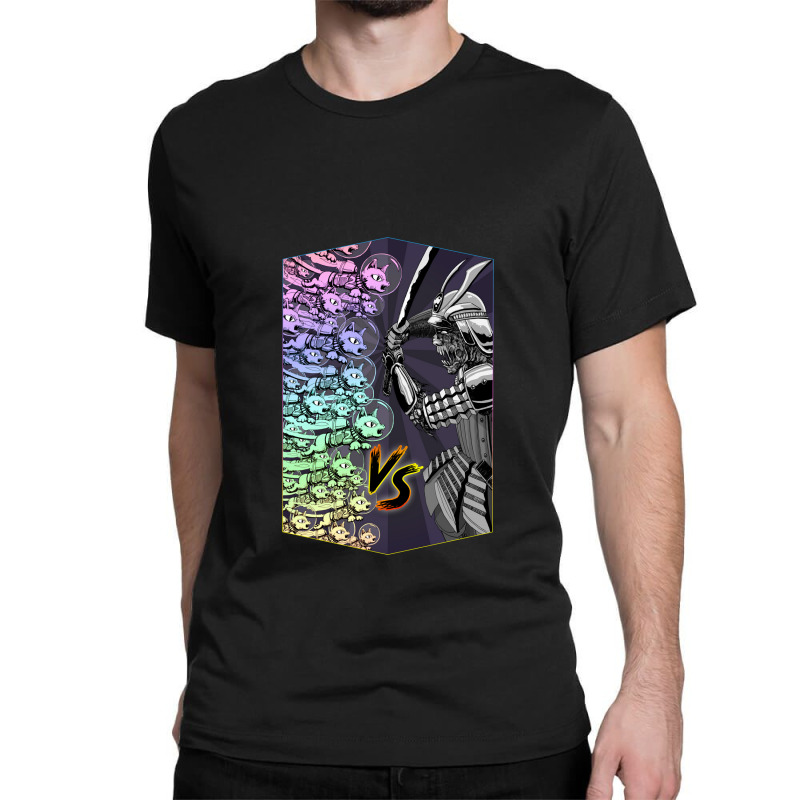 Rainbow Space Kittens Vs Samurai Zombie Warlord Classic T-shirt | Artistshot