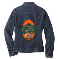 Bonsai Plant Ladies Denim Jacket | Artistshot