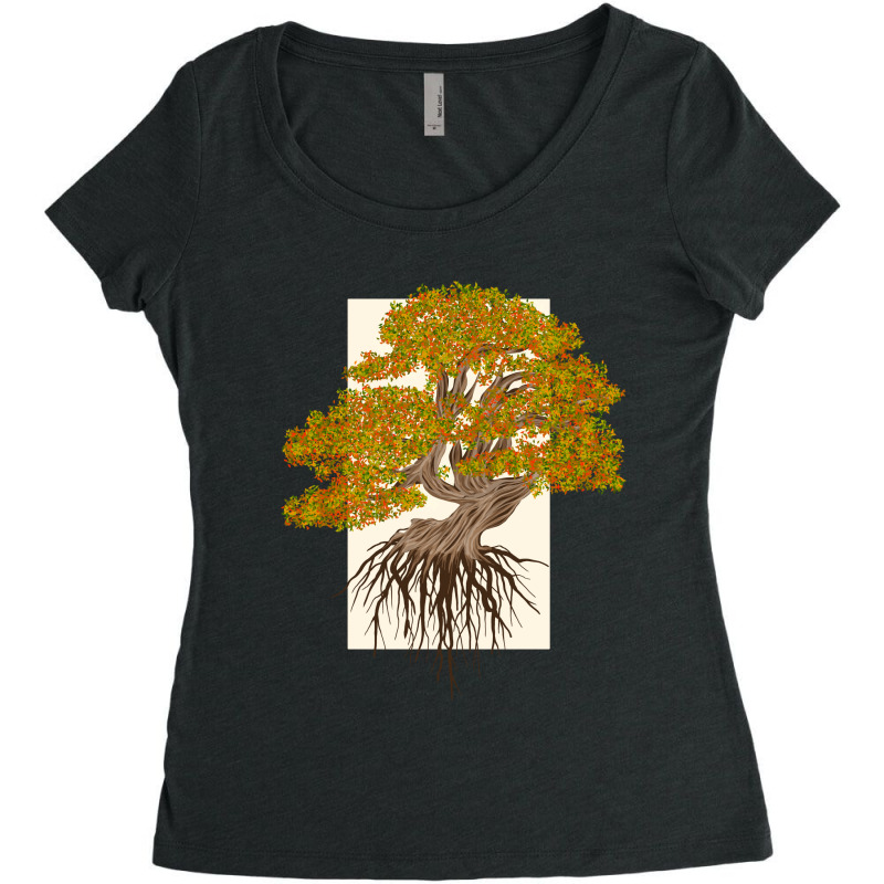 Bonsai Tree Women's Triblend Scoop T-shirt | Artistshot