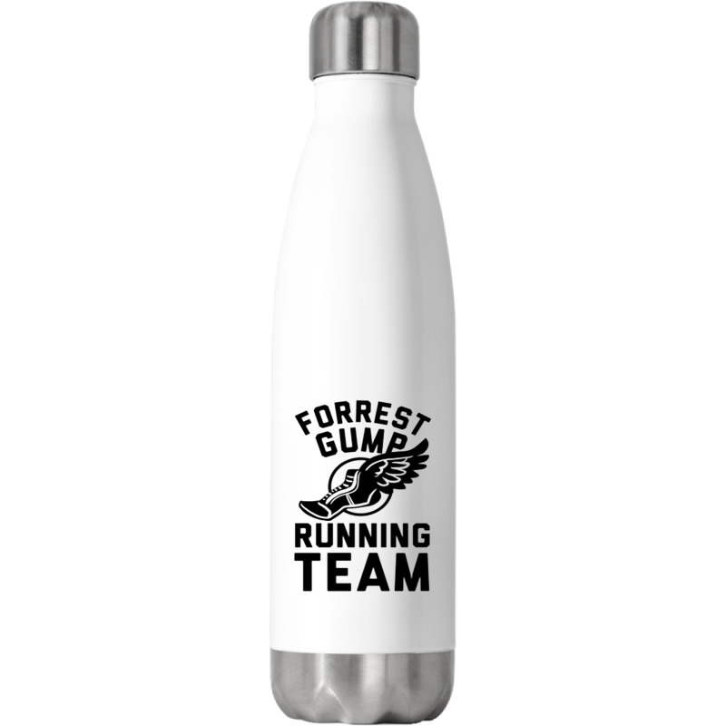 Forrest Gump Running Team Stainless Steel Water Bottle by ROXANZALEZ | Artistshot