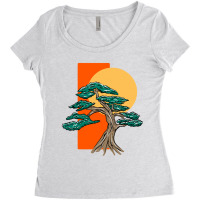 Tree And Moon Women's Triblend Scoop T-shirt | Artistshot