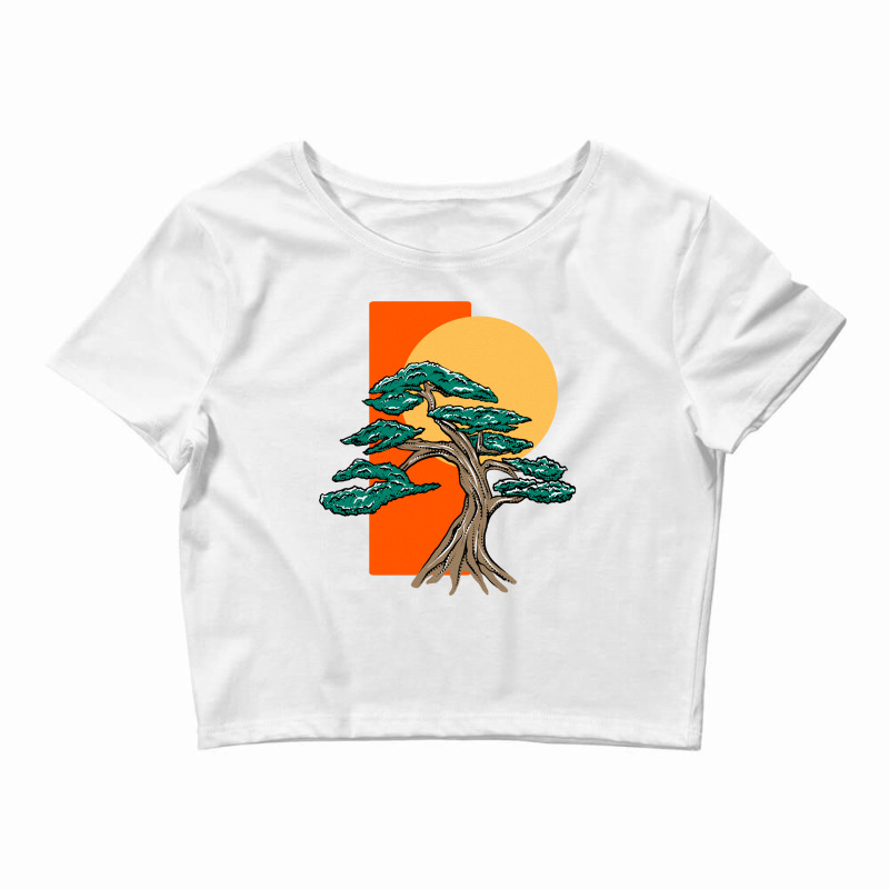 Tree And Moon Crop Top | Artistshot