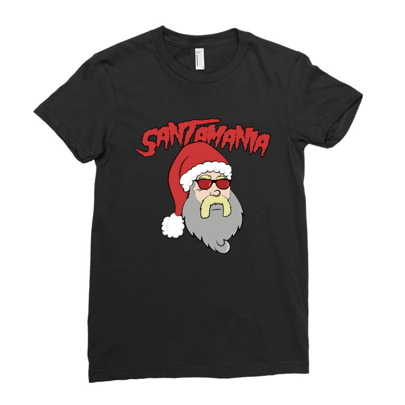 Santamania Is Running Wild! Ladies Fitted T-Shirt by ekukaevelsy | Artistshot