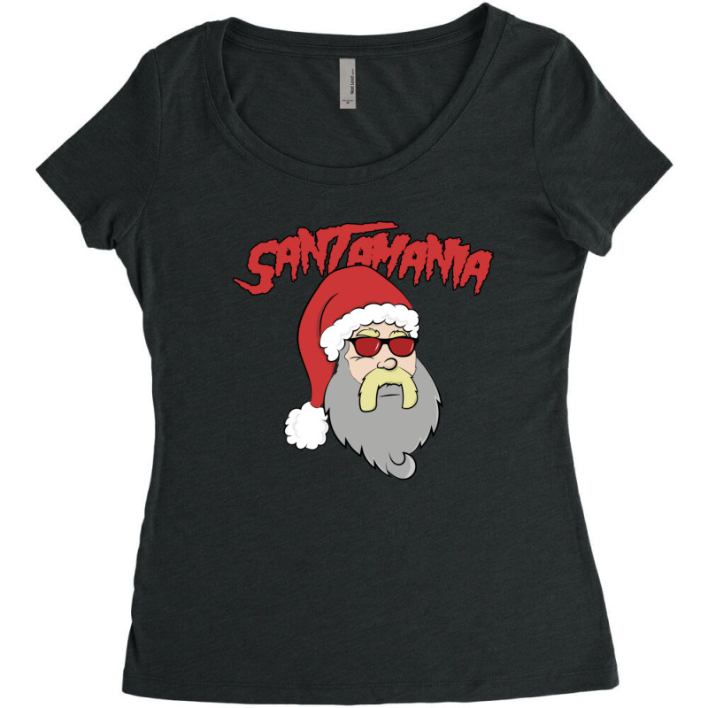 Santamania Is Running Wild! Women's Triblend Scoop T-shirt by ekukaevelsy | Artistshot