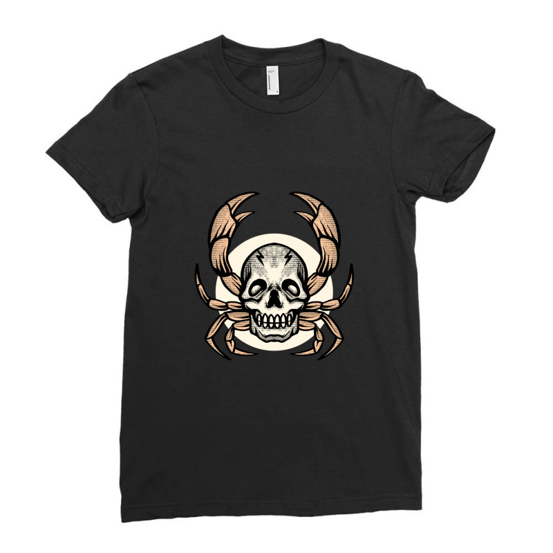 Skull Crab Ladies Fitted T-shirt | Artistshot