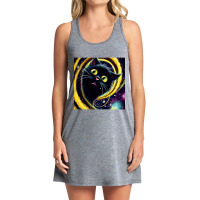 Limited Edition Time Traveling Cat Falls Through A Vortex Tank Dress | Artistshot