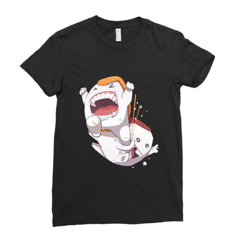 Salmon Kick Ladies Fitted T-Shirt by AUSTINEMATTEIS | Artistshot