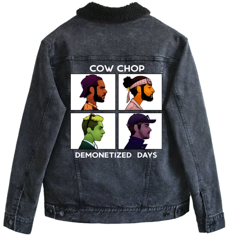 Cow Chop Demonetized Days Unisex Sherpa-Lined Denim Jacket by FaunBrown | Artistshot