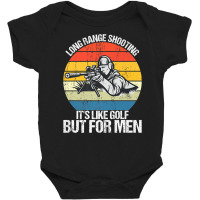 Long Range Shooting It's Like Golf But For Men Retro Sniper Premium T Baby Bodysuit | Artistshot