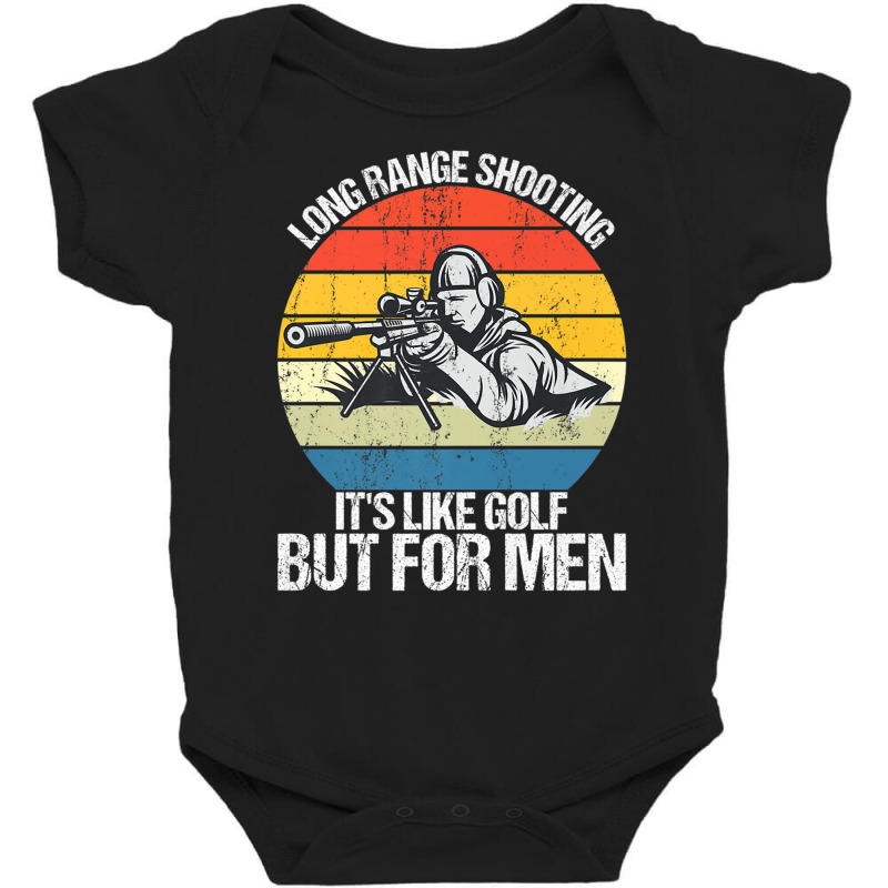 Long Range Shooting It's Like Golf But For Men Retro Sniper Premium T Baby Bodysuit | Artistshot