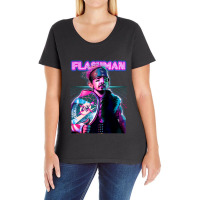 Flashman 'dominate Decade' Design Ladies Curvy T-shirt | Artistshot