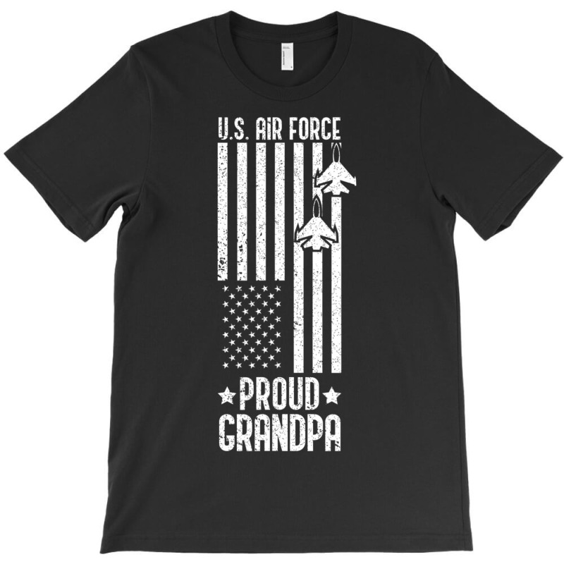 Limited Edition Us Proud Air Force Grandpa With American Flag Veteran T-shirt | Artistshot