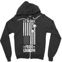 Limited Edition Us Proud Air Force Grandpa With American Flag Veteran Zipper Hoodie | Artistshot