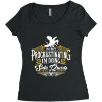 Trending Not Procrastinating Side Quests Rpg Gamer Dragons Women's Triblend Scoop T-shirt | Artistshot