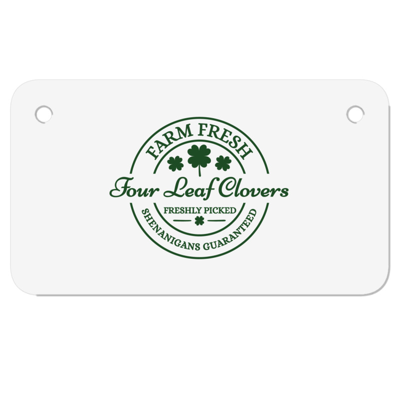 Good Omen Four Leaf Clover Motorcycle License Plate | Artistshot