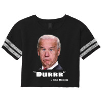 Funny Anti Biden Shirt Joe Biden Is An Idiot Dumb Joke Clown Moron Joe Scorecard Crop Tee | Artistshot