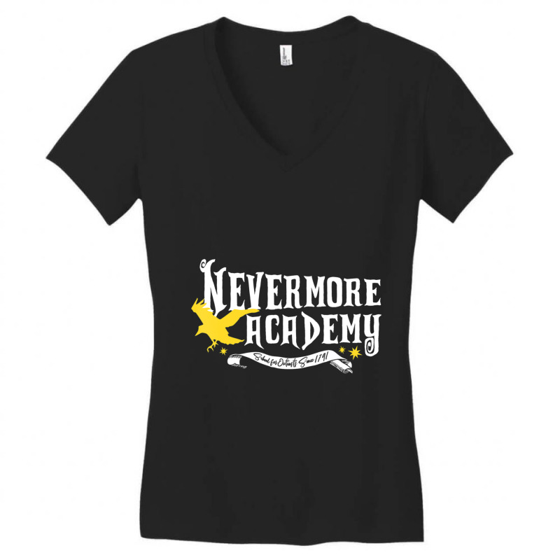 Hot Trend Nevermore Academy Wednesday Women's V-Neck T-Shirt by Sierra Dennis | Artistshot