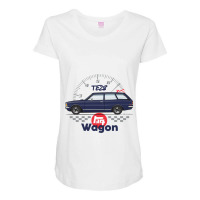 Wagon Dark Blue Maternity Scoop Neck T-shirt | Artistshot