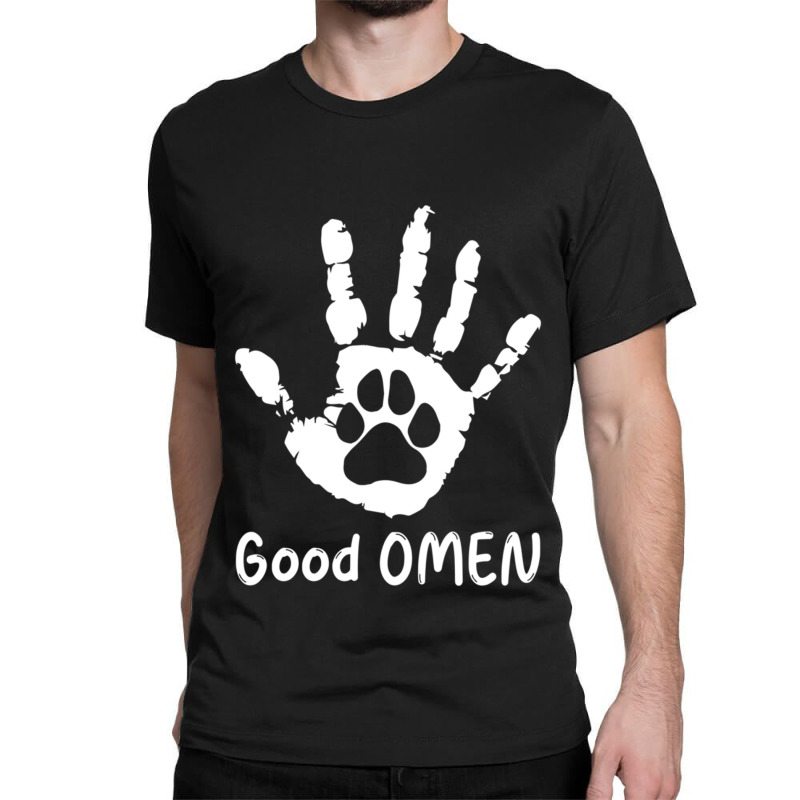 Good Omen Dog Paw For Halloween Night Classic T-shirt | Artistshot