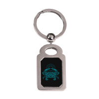 Crustacean Groove Silver Rectangle Keychain | Artistshot