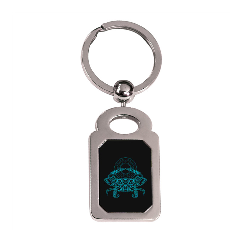 Crustacean Groove Silver Rectangle Keychain | Artistshot