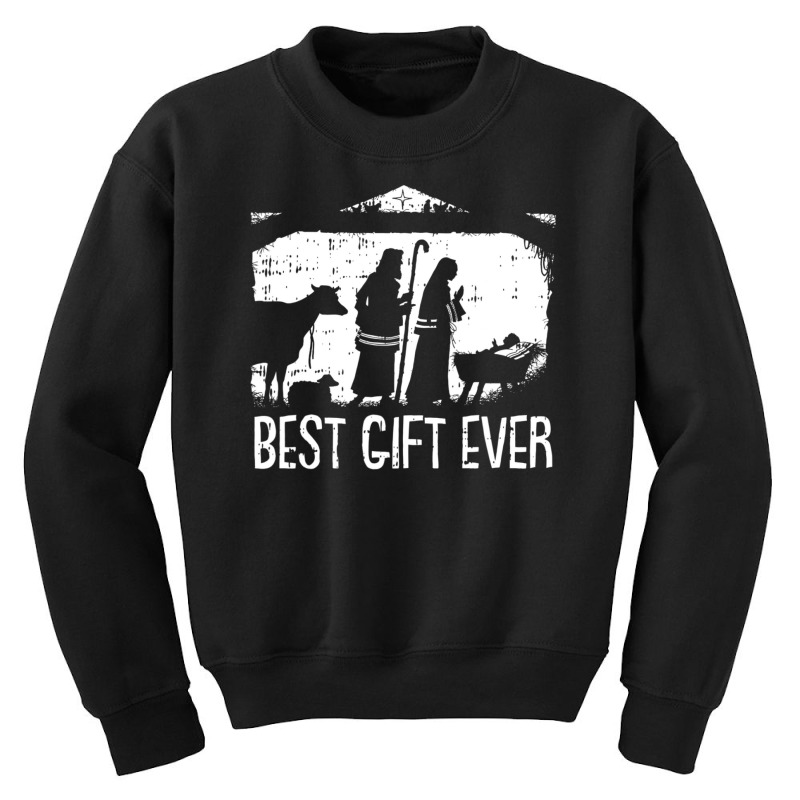 Best Ever Christmas Cool Jesus Nativity Scene Christian Youth Sweatshirt by blackeyestyx | Artistshot