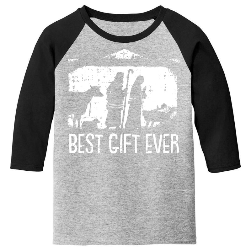 Best Ever Christmas Cool Jesus Nativity Scene Christian Youth 3/4 Sleeve by blackeyestyx | Artistshot