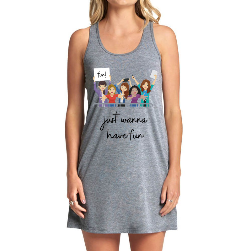 Limited Edition Wanna Have Fun Tank Dress by webberkyla | Artistshot