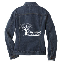 Limited Edition Olivewood Academy Elgin School Swag White Ladies Denim Jacket | Artistshot