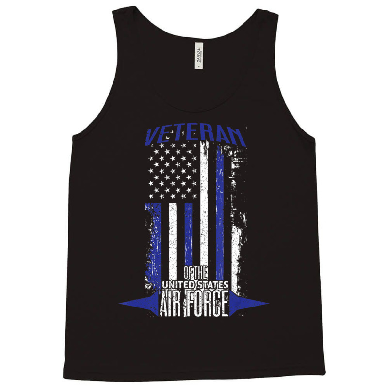 Trending Veteran Of The United States Vintage Us Air Force Flag Tank Top | Artistshot