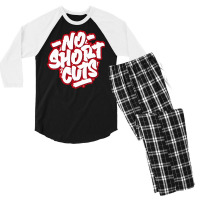 No Short Cuts Men's 3/4 Sleeve Pajama Set | Artistshot