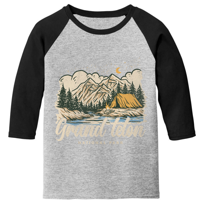 Trending Grand Teton National Park Youth 3/4 Sleeve by laurynvanhoose | Artistshot