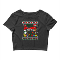 Trending Merry Christmas And Yes It's My Birthday Ugly Xmas Sweater Crop Top | Artistshot