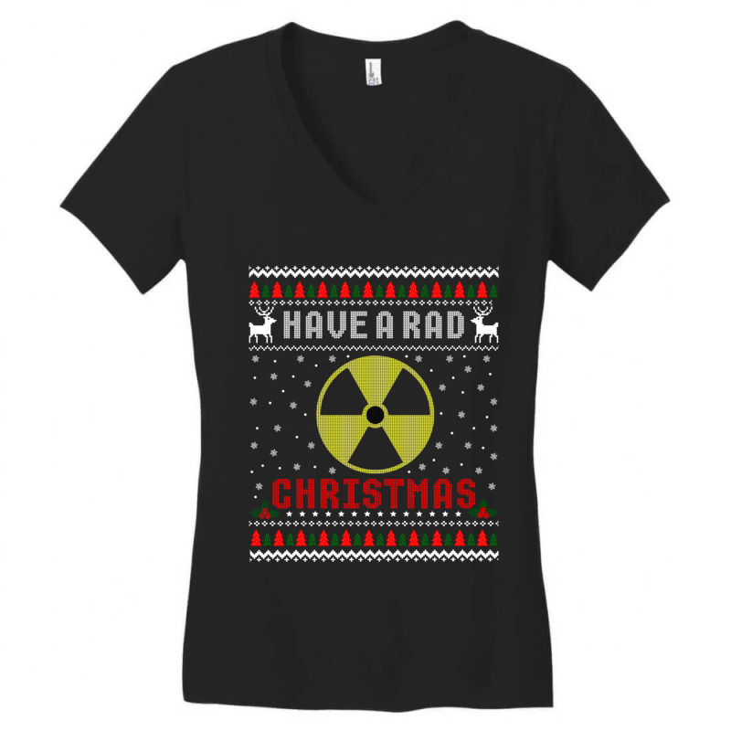 Limited Edition Radiologist Have A Rad Christmas Radiology Ugly Sweate Women's V-Neck T-Shirt by Crews Micki | Artistshot