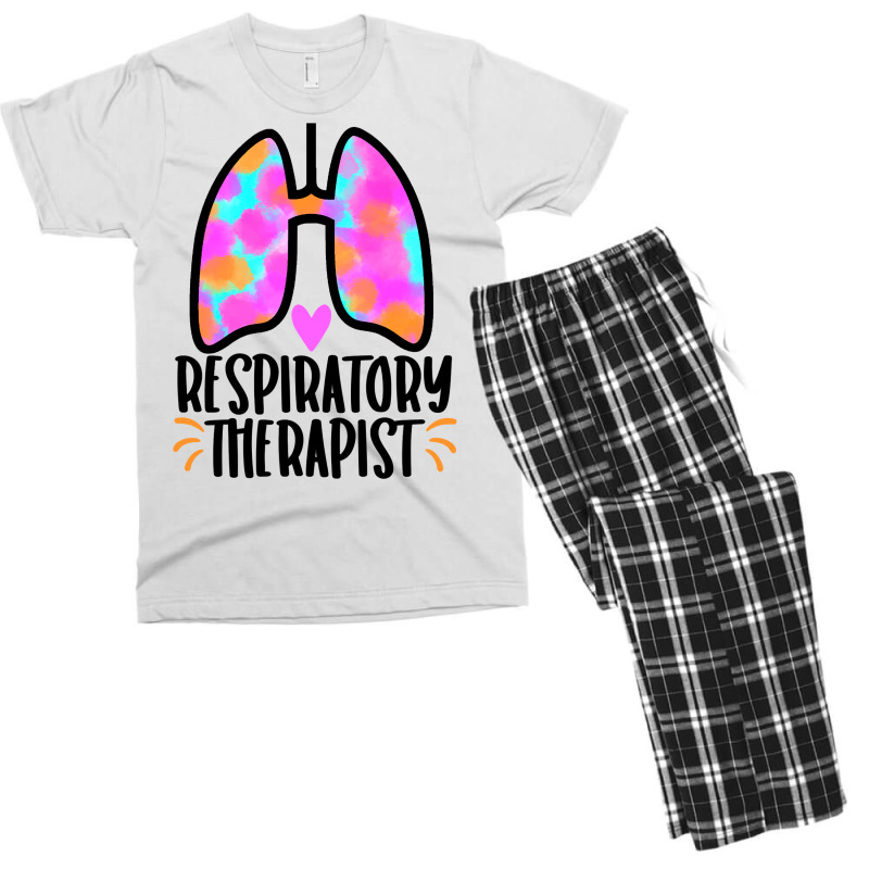 Cute Respiratory Therapy Therapist Rt Lung Gift Funny Tee Long Sleeve Men's T-shirt Pajama Set | Artistshot