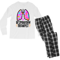 Cute Respiratory Therapy Therapist Rt Lung Gift Funny Tee Long Sleeve Men's Long Sleeve Pajama Set | Artistshot