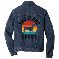 Dachshund Short & Sassy Wiener Dog Doxie Mom Funny Cute Gift T Shirt Men Denim Jacket | Artistshot