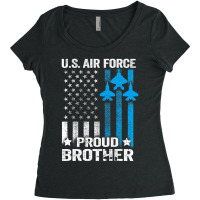 Limited Edition Vintage Proud Brother Us Air Force Usaf Women's Triblend Scoop T-shirt | Artistshot