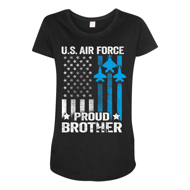 Limited Edition Vintage Proud Brother Us Air Force Usaf Maternity Scoop Neck T-shirt by quanghuydinh1 | Artistshot