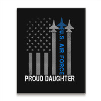 Hot Trend Vintage Proud Daughter Us Air Force Flag Usaf Metal Print Vertical | Artistshot